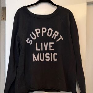 Support Live Music Women's Crew Neck Sweatshirt. From Anthropology. Size M.
